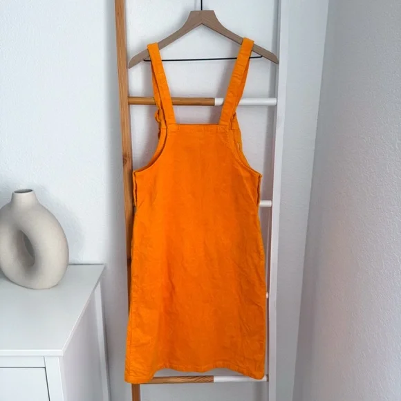 Lucy & Yak Mini Pini Corduroy Overall Dress Orange - Picture 4 of 13
